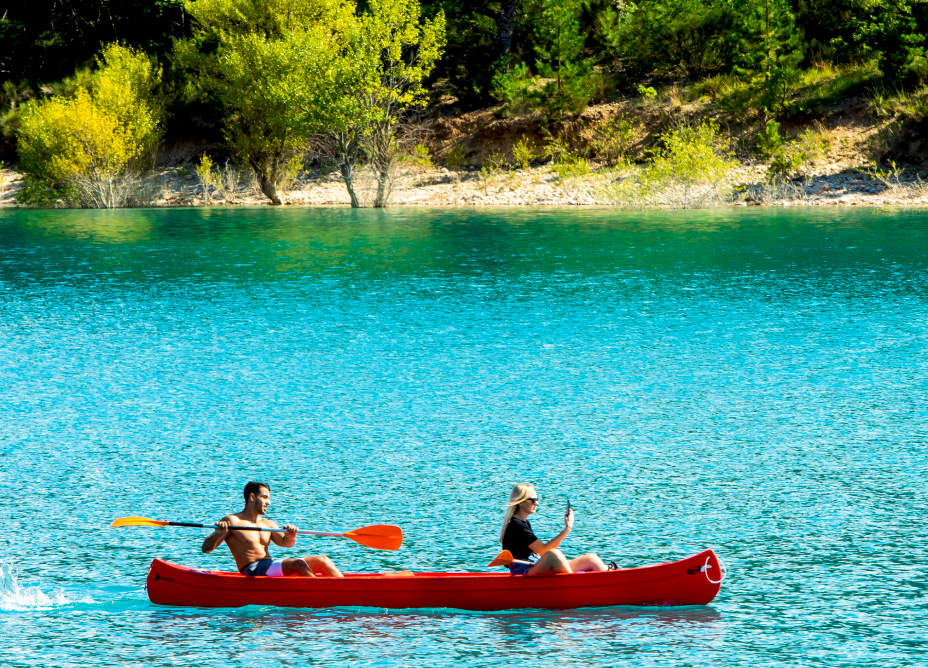 canoé sur le lac de Sainte-Croix